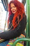 red-haired woman in stockholm