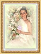 portrait of a woman in flowers