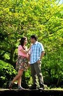 Indonesian couple in garden