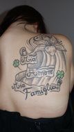 Tattoo on the woman's back