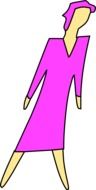 illustration of woman in pink as a graphic