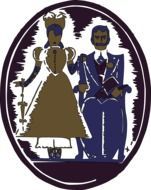 oval icon depicting a married couple