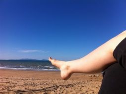 picture of the legs on a beach