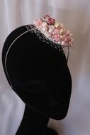 decoration on wedding with pink pearls