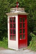 vintage red telephone box in Britain