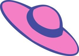 drawing of a pink women's hat