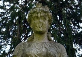 statue garden bust goddess