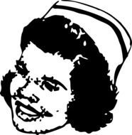 cap head nurse drawing
