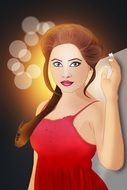 İllustration of fashion female