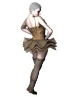 woman in ballet clothing, 3d render