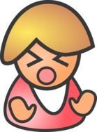 female angry drawing