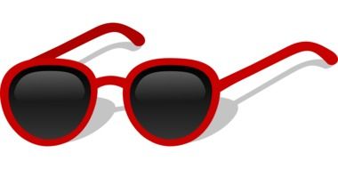 red fashion sunglasses drawing