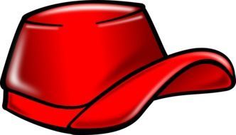red cap as a graphic image