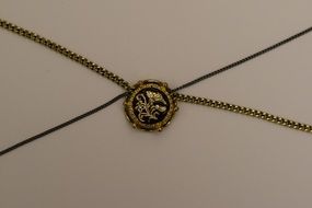 necklace black gold old fashion jewel