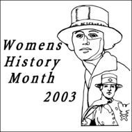 National Women's History Month, outline drawing