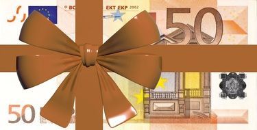 euro banknote gift