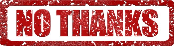 red stamp with text no thanks