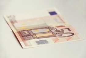 Closeup Photo of fifty euro banknote