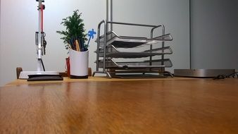 office desk paper tray lamp