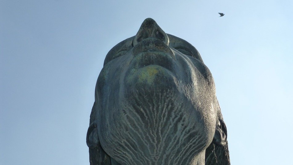 head of woman's sculpture in Garda
