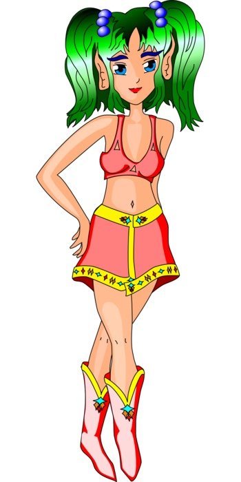 woman elf drawing