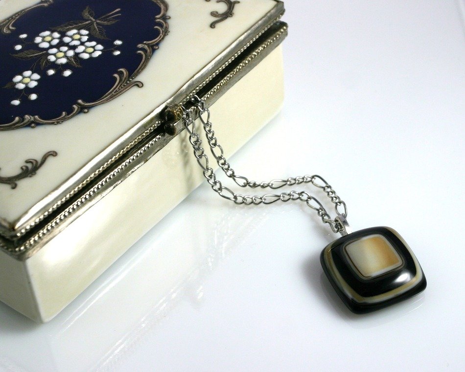jewelry box on a white surface