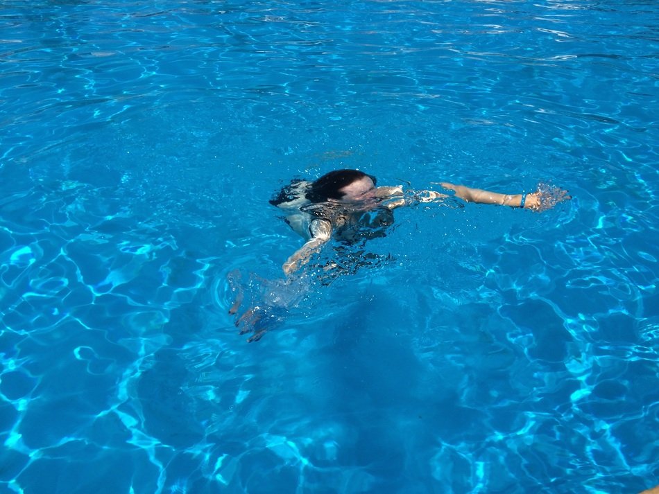 in swimming pool