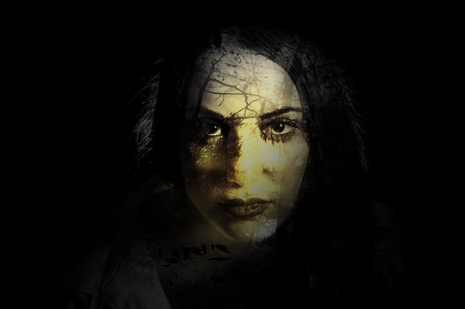 mystical portrait of the woman