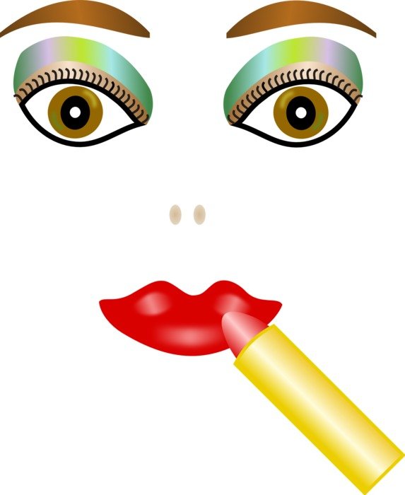 Picture of makeup on a face