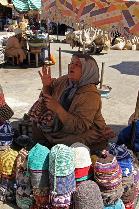 woman in the market in morocco