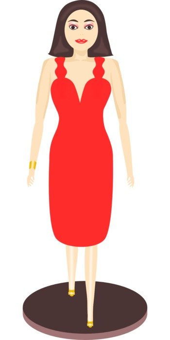 Picture of woman model in dress