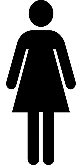 Sign of the woman restroom