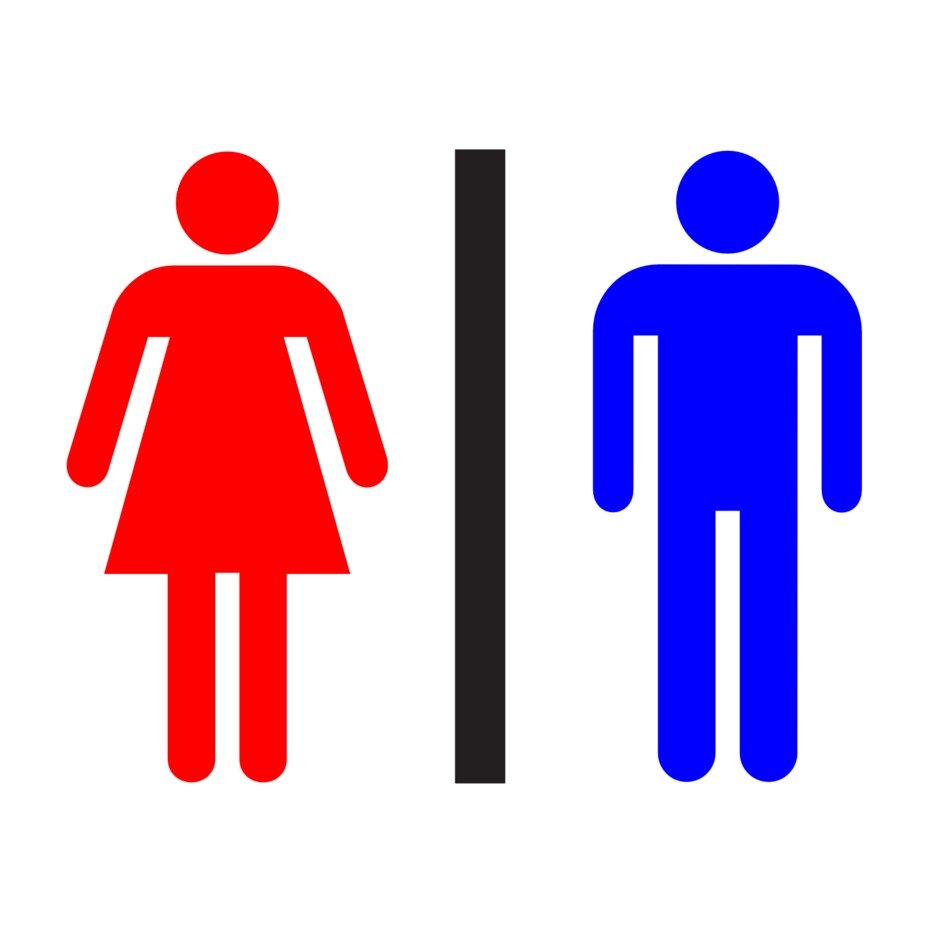 restroom sign for men and ladies