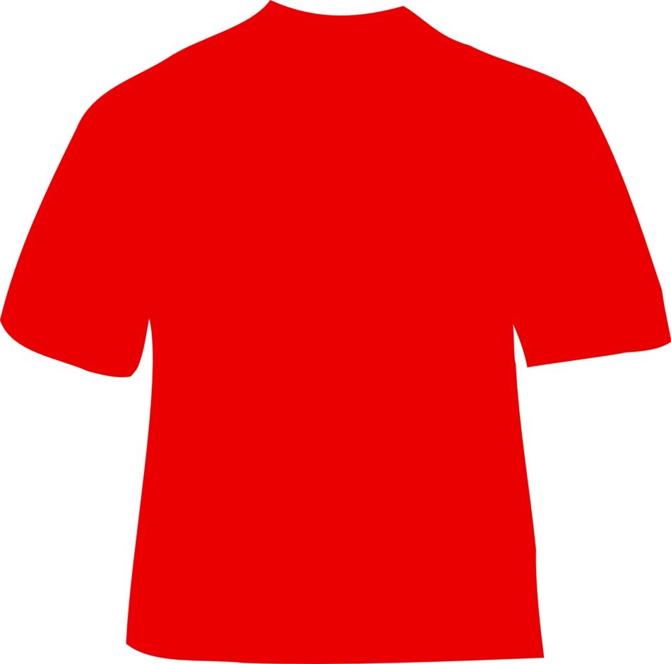 Red t-shirt made of the cotton