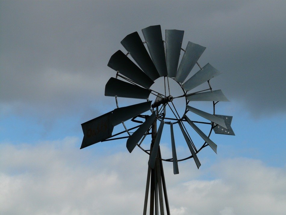 pinwheel on a background cloudy sky
