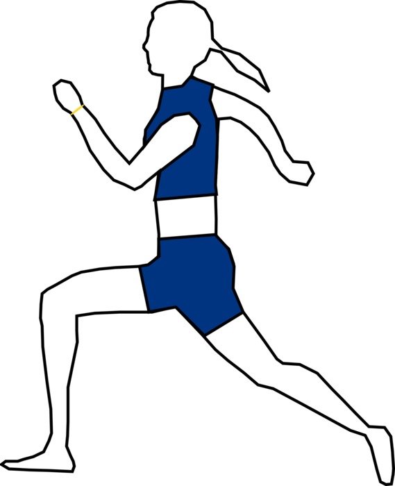 drawing of a woman who is jogging