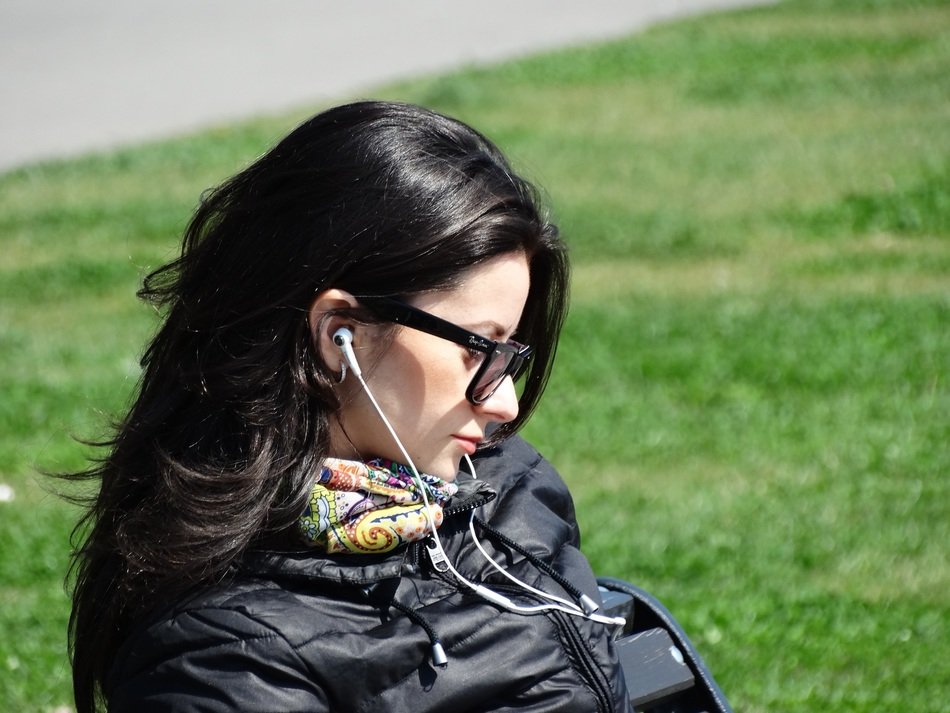 woman with glasses