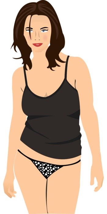 Ä°llustration of girl dressed up in lingerie