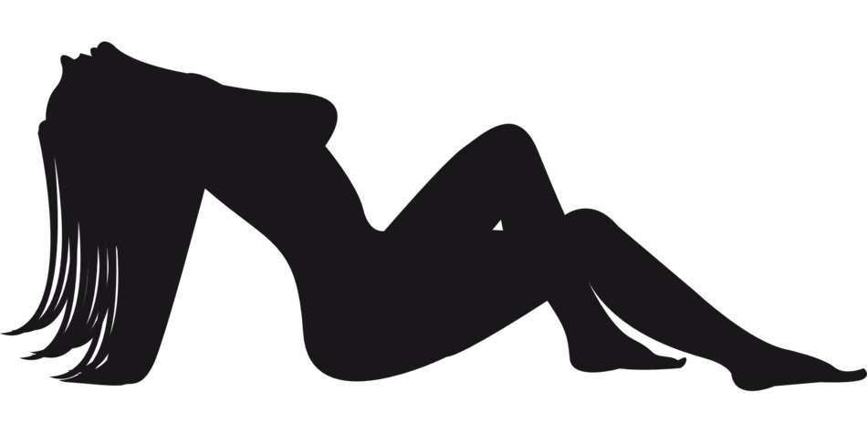 Black silhouette of femme