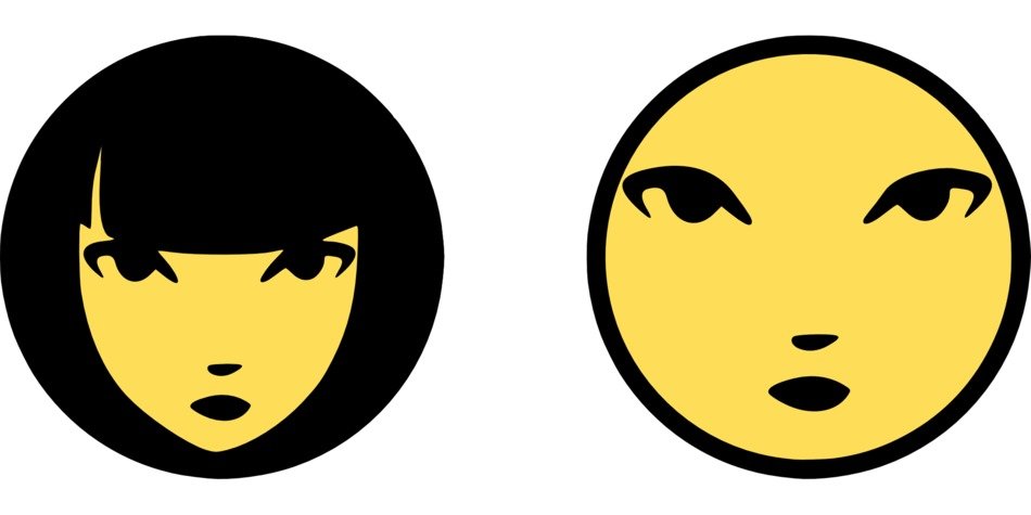 graphic image of the female face on avatar