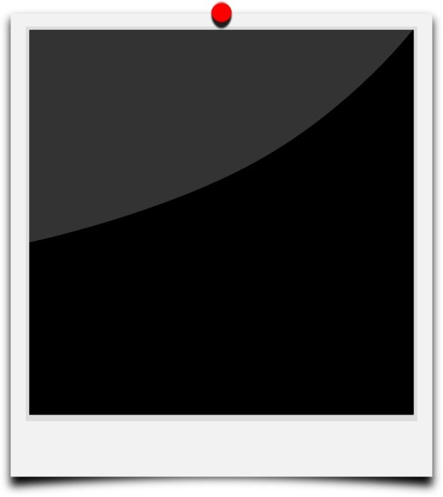 photo with polaroid on white background