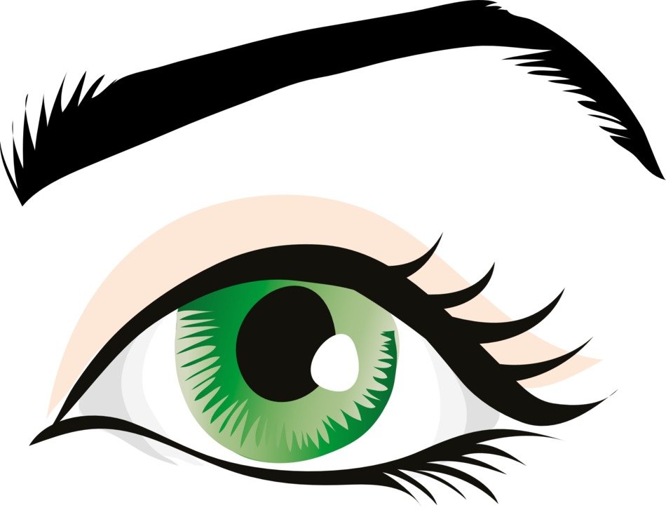 İllustration of green eye