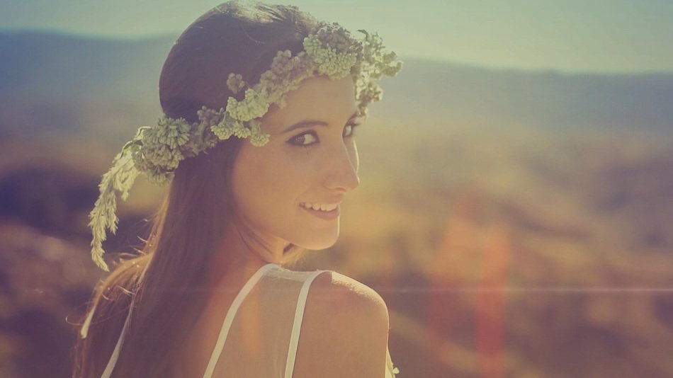 sexy woman with wreath