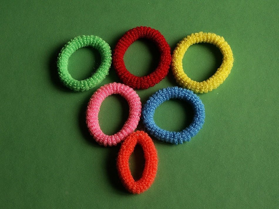 Different hair scrunchies
