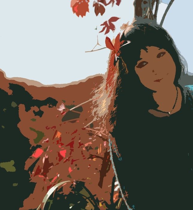 drawing of a woman in brown tones