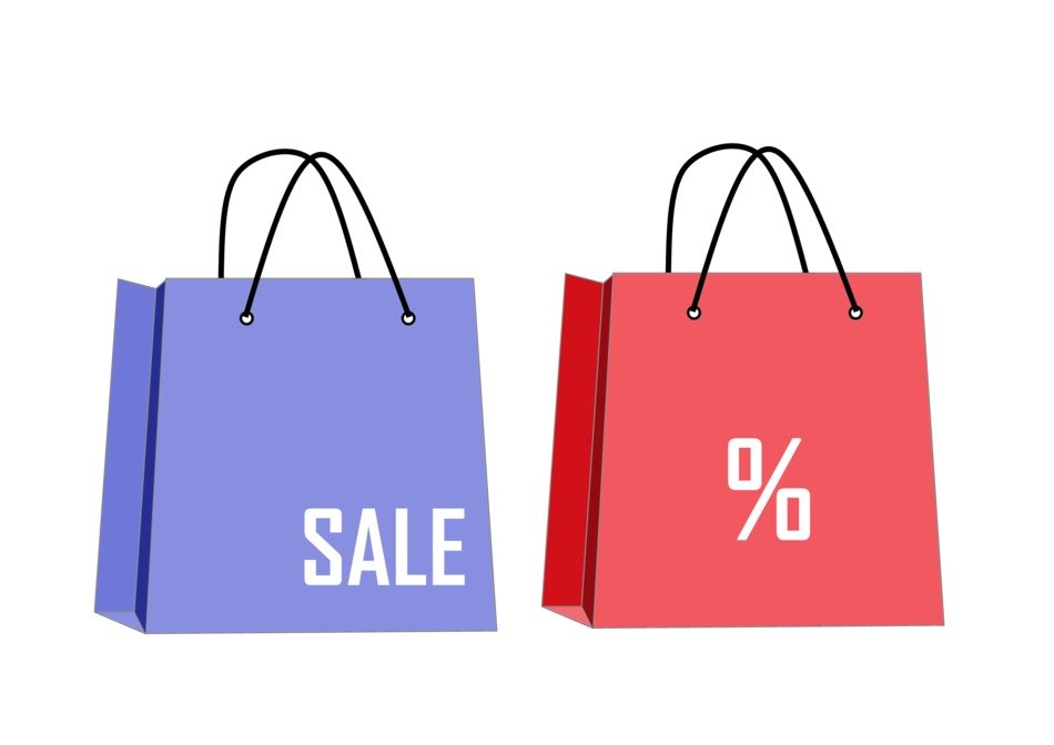 graphic image of bright sales packages