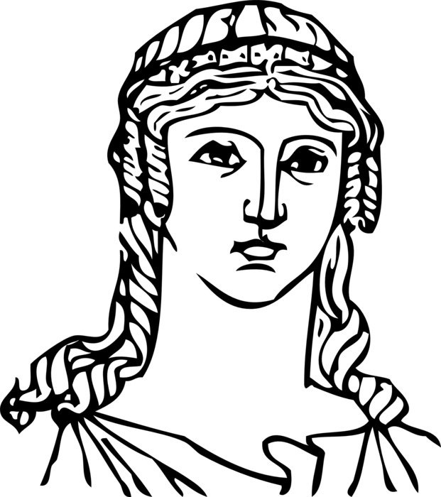 Black and white image of young Greek woman