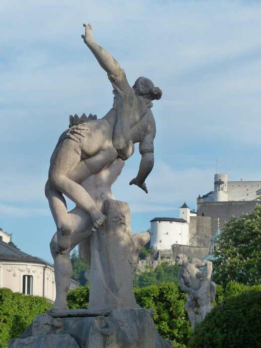 sculpture of a woman in salzburg