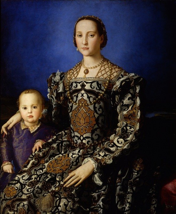portrait of Eleanor of Toledo with a child