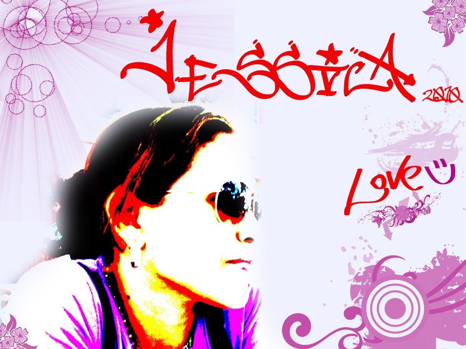 young girl graphic drawing